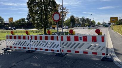 Archivbild: Andreas Ascherl 
So sieht es aktuell noch am "Schmetterling" in Amberg aus. Ab Mittwoch, 14. Oktober, wird die nördliche Richtungsfahrbahn der B 85 gesperrt.