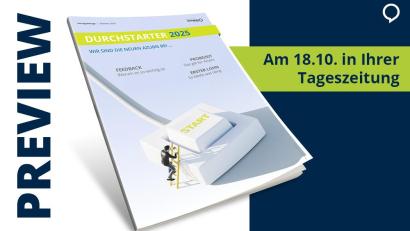 Bild: Agentur PR &amp; Content
„Durchstarter 2025“ – die Beilage mit den neuen Azubis der Region, hilfreichen Tipps und echten Einblicken in den Start ins Berufsleben.