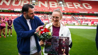 Bild: ClubFrauen/ 1. FC Nürnberg
Drei Jahre lang stand Alina Mailbeck für den 1. FC Nürnberg unter Vertrag. Nach einer langen Fußballkarriere sagt sie "Tschüss".
