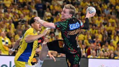 Bild: Piotr Polak/PAP/dpa
Traf sechsmal: Gisli Kristjansson. (Archivbild)