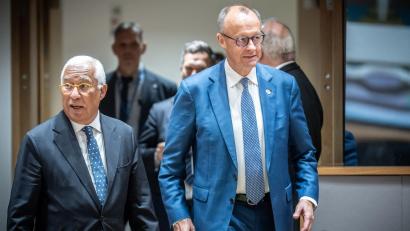 Bild: Michael Kappeler/dpa
António Costa will in einigen Wochen einen neuen Vorschlag im EU-Haushaltsstreit vorlegen. Er muss damit unter anderem Kanzler Friedrich Merz überzeugen. (Archivbild)
