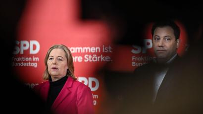 Bild: Britta Pedersen/dpa
Nach Bas' Rücktritt wird die SPD-Doppelspitze neu gewählt. (Archivbild)