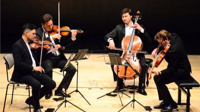 Bild: Helmut Kunz
Das Schumann-Quartett gastierte bei den Weidener Meisterkonzerten in der Max-Reger-Halle.