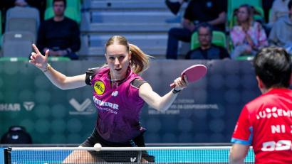 Bild: Manfred Schillings/dpa
Deutschlands Tischtennis-Hoffnung Annett Kaufmann.