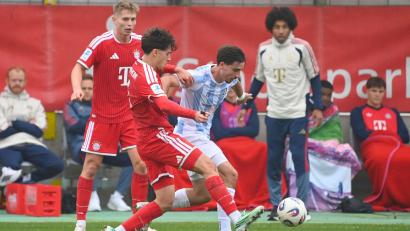 Bild: Frank Hoermann / SVEN SIMON/dpa
Die Bayern-Amateure entscheiden das Münchner Derby gegen 1860 für sich.
