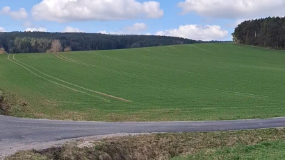 Bild: Blank &amp; Partner mbB Landschaftsarchitekten
Der neue Solarpark Hartenricht-Brandleite: Hier ein Blick von Südosten über die Anlagenfläche nach Westen (im Hintergrund Wälder im Westen). Die Kapazität reicht aus, um rechnerisch 1500 bis 2000 Haushalte mit Strom zu versorgen.