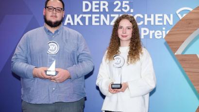 Bild: Sebastian Christoph Gollnow/dpa
Michelle Kuhn und Marco Schwarzenberger retteten eine Frau.