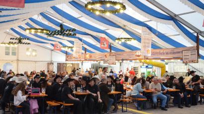 Bild: Wolfgang Houschka
Das Bierzelt bekam nach der Herbstdult Verlängerung. Drei Tage lang sorgten dort der Amberger Musikerstammtisch und Festwirt Reinhard Gschrey für eine Jubiläumsfeier, deren klanglicher Bogen sich vom "Mambahorn" über Schlager und Country bis hin zum Heavy-Metal-Rock spannte.