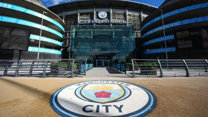 Bild: Martin Rickett/PA Wire/dpa
Das Etihad Stadium von Manchester City.