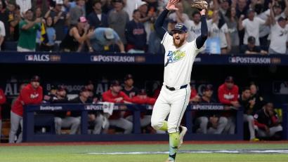 Bild: David J. Phillip/AP/dpa
Die Rays haben die Chance auf ihren ersten Titel in der World Series.