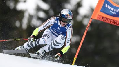 Bild: Gabriele Facciotti/AP/dpa
Deutschlands derzeit beste Skirennfahrerin: Emma Aicher. (Archivbild)