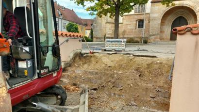 Bild: Jürgen Huber
Nur eine Woche lang gab es keinen Zugang zum Haupteingang der Pfarrkirche.