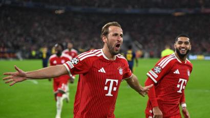 Bild: Sven Hoppe/dpa
Ein gewohntes Bild: Harry Kane beim Jubeln. Doch der Engländer ist beim FC Bayern noch viel mehr als ein gefährlicher Torjäger.
