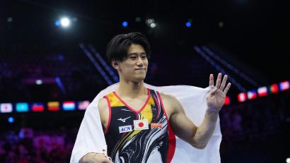 Bild: Francisco Seco/AP/dpa
Viermal Mehrkampf-Gold: Daiki Hashimoto.