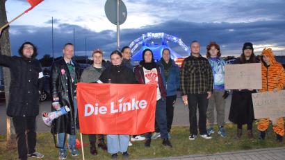 Bild: Helmut Kunz
Die Demonstranten machen ihrem Ärger Luft. Sie wollen keine Wildtiere im Zirkus.