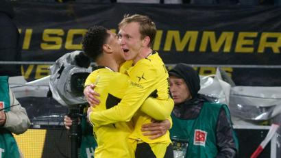 Bild: Bernd Thissen/dpa
Schoss das späte Siegtor für Borussia Dortmund: Joker Maximilian Beier.
