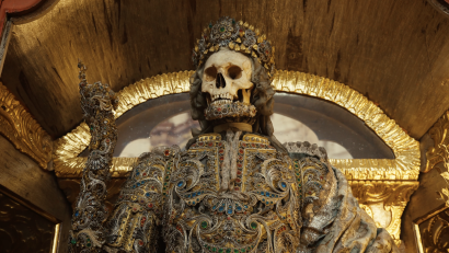Bild: Constantin Pelka
Der Katakomben-Heilige Maximinus ist Protagonist des rund 20-minütigen Films von Constantin Pelka über die Heiligen Leiber in der Stiftsbasilika Waldsassen.