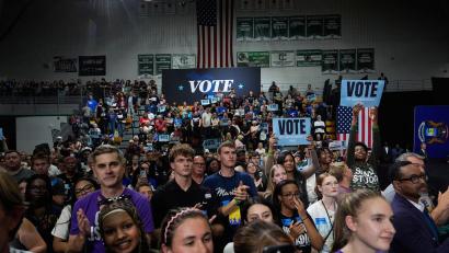 Bild: Paul Sancya/AP/dpa
Der Wahlkampf in den USA biegt auf die Zielgerade ein: Nächsten Dienstag wird abgestimmt. (Archivbild)