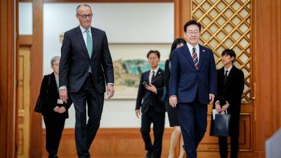 Bild: Kay Nietfeld/dpa
Südkorea ist die dritte Station der Asienreise des Kanzlers.