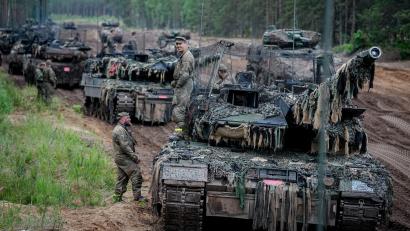 Bild: Kay Nietfeld/dpa
Die deutsche Panzerbrigade 45 übt in Litauen.