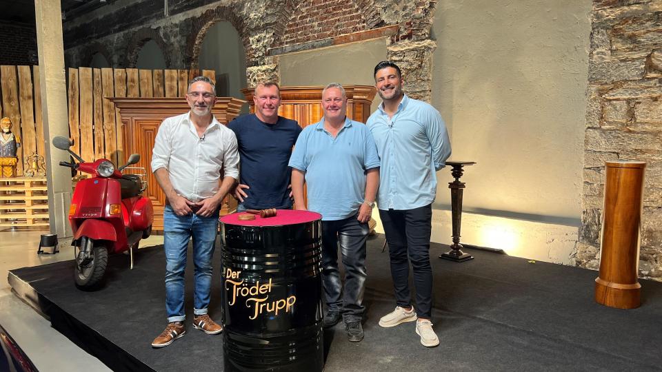 Das &quot;Trödeltrupp&quot;-Team: von links Mauro Corradino, Otto Schulte, Karl-Heinz Breitzmann und Sükrü Pehlivan. Bild: privat