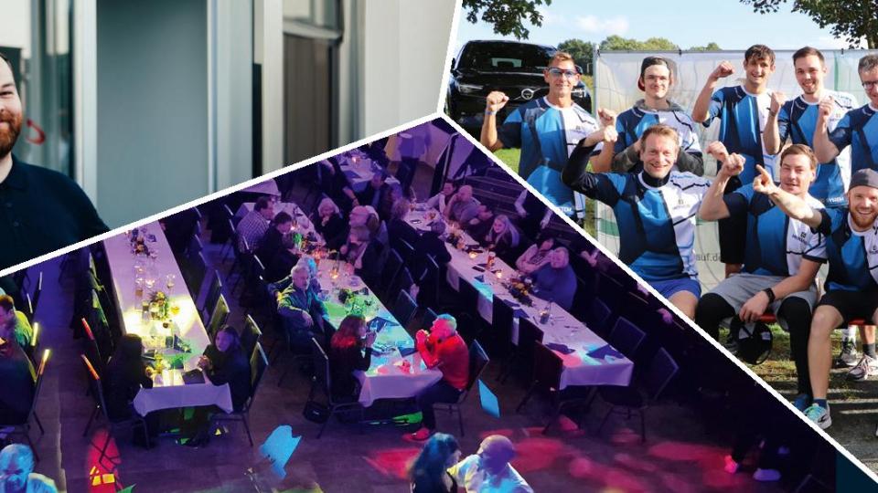 Bei HERMOS geht das Team freundschaftlich miteinander um. Bildmontage: HERMOS AG