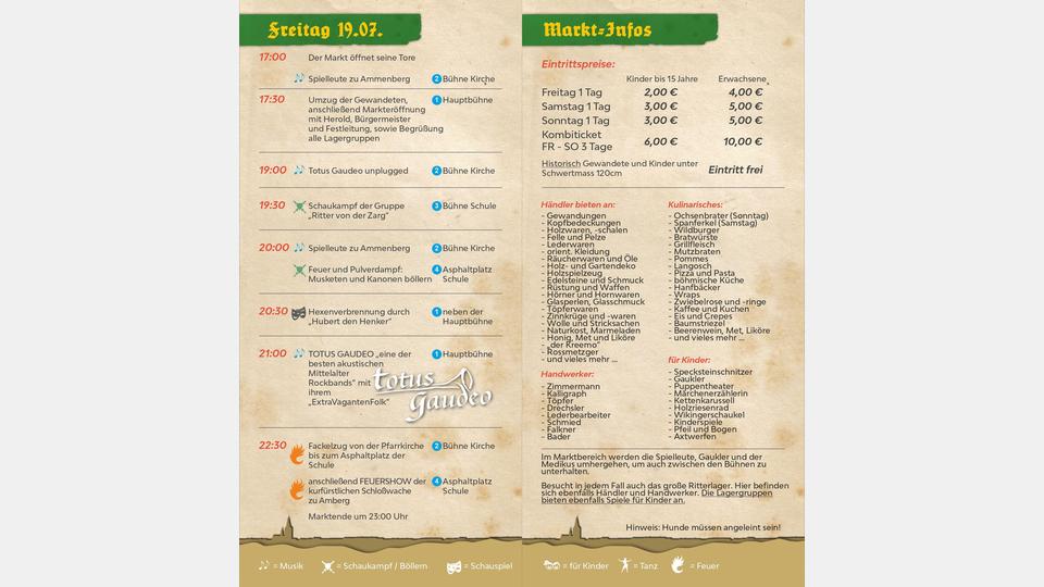Das Programm des Mittelaltermarktes mit Lagerleben. Bild: exb
