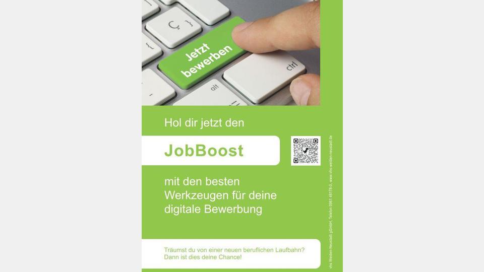 Die kostenfreie und individuell buchbare Workshop-Reihe „JobBoost“ der vhs beinhaltet zahlreiche Themenbereiche. Bild: exb