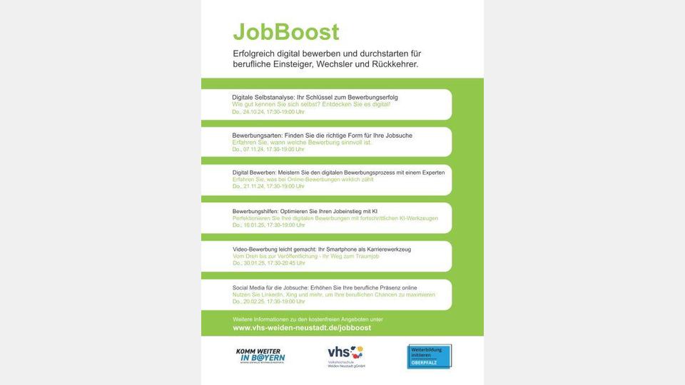 Der Startschuss für die sechsteilige „JobBoost“-Reihe fällt am 24. Oktober 2024. Bild: exb