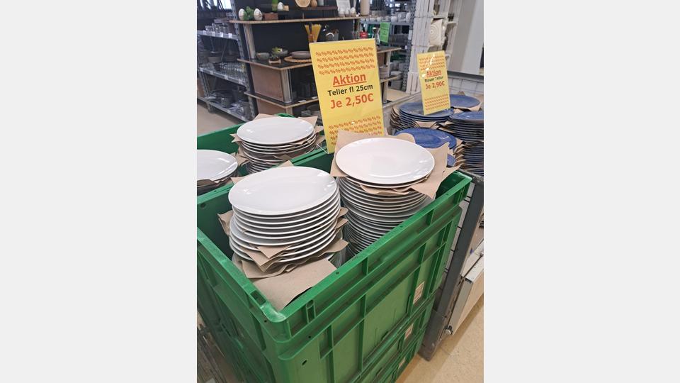Jeder Teller kostet hier nur 2,50 Euro. Bild: BHS tabletop AG
