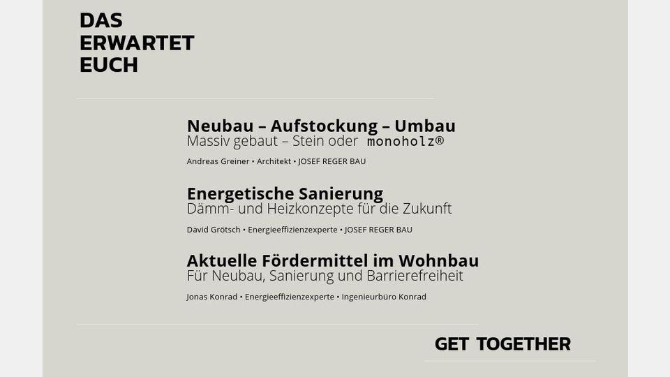 Bauherren-Infoabend am 3. April um 18.30 Uhr bei Josef Reger Bau, Am Forst 2 in Vohenstrauß. Bild: Josef Reger Bau