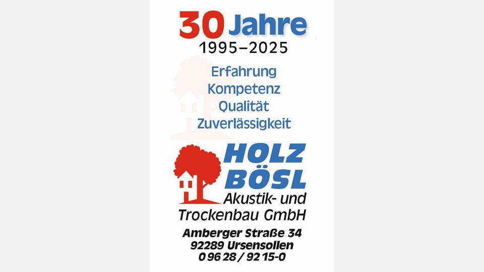 30 Jahre Holz-Bösl Akustik- und Trockenbau GmbH. Bild: Externer Beitrag [exb] (kontakt@oberpfalznetz.de)