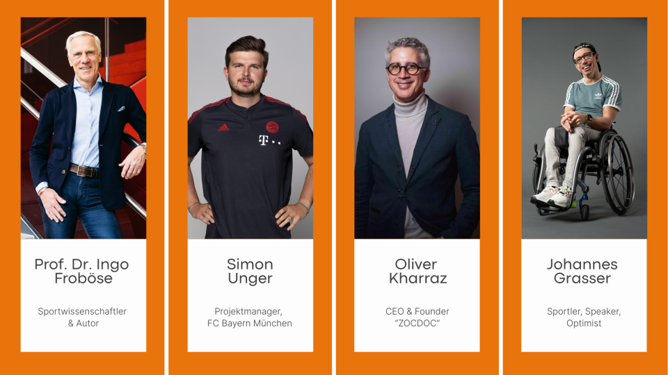 Die Besucher dürfen sich auf namhafte Referenten freuen. Bild: Hohpe GmbH / Sebastian Bahr (Ingo Froböse) / Simon Spaedtkegemach (Johannes Grasser)