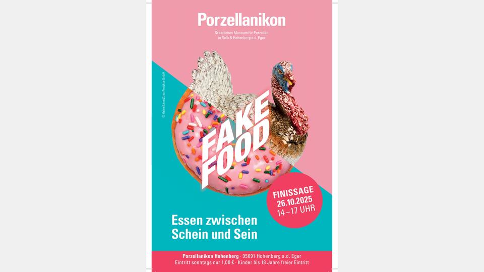Noch bis 26. Oktober ist die Sonderausstellung „FAKE FOOD. Essen zwischen Schein und Sein“ im Porzellanikon Hohenberg a.d. Eger 
zu sehen. Bild: exb