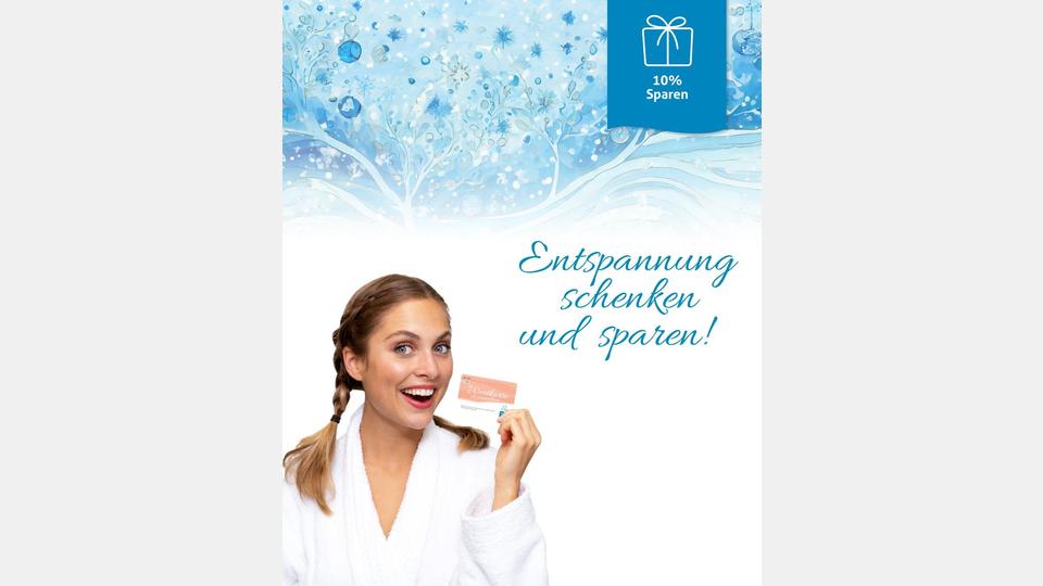 Noch bis 23. Dezember gibt es die Wertkarten der Lohengrin Therme mit einem Winterrabatt von zehn Prozent. Bild: exb