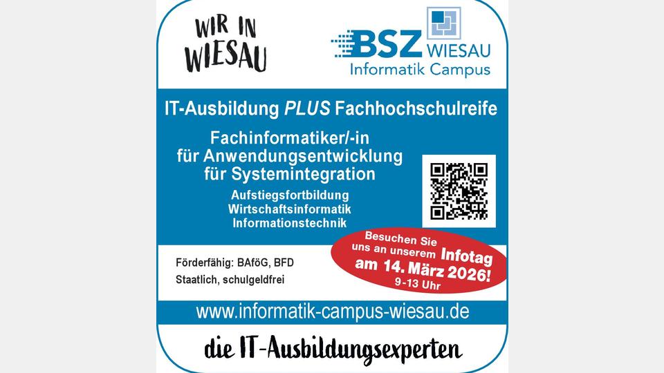 Der Info-Tag am 14. März findet von 9 bis 13 Uhr statt. Bild: exb