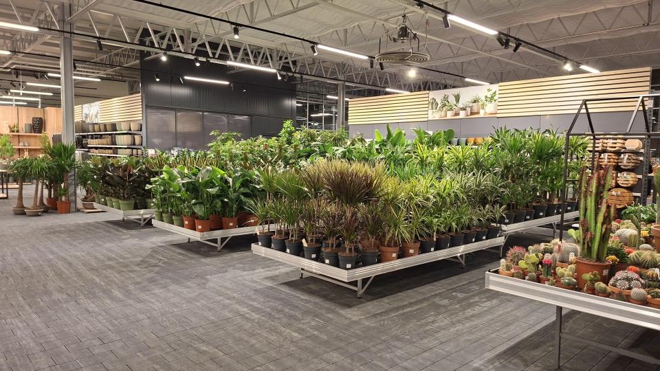 Auf rund 4800 Quadratmetern Verkaufsfläche werden den Kunden im neuen Gartenmarkt der Gärtnerei Steinhilber eine große Auswahl an Pflanzen und Gartenzubehör angeboten. Bild: prh