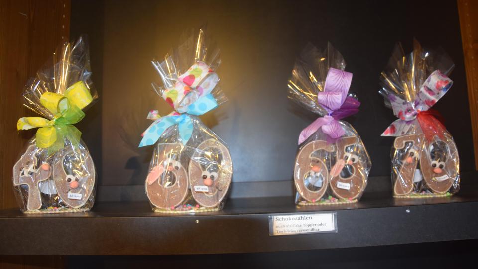 Die Schokozahlen sind ideal für Geburtstage oder Jubiläen. Bild: fz