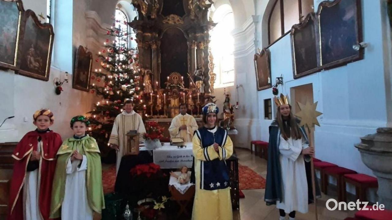 Heilige Drei Könige besuchen Kirche St. Ägidius in Ebnath