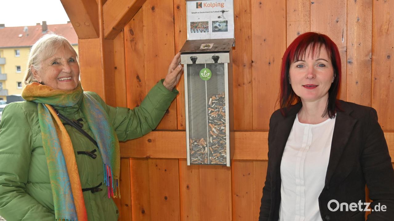 Marie Raucher Kolping-Bildungswerk unterstützt Kippen-Sammelaktion in Amberg | Onetz