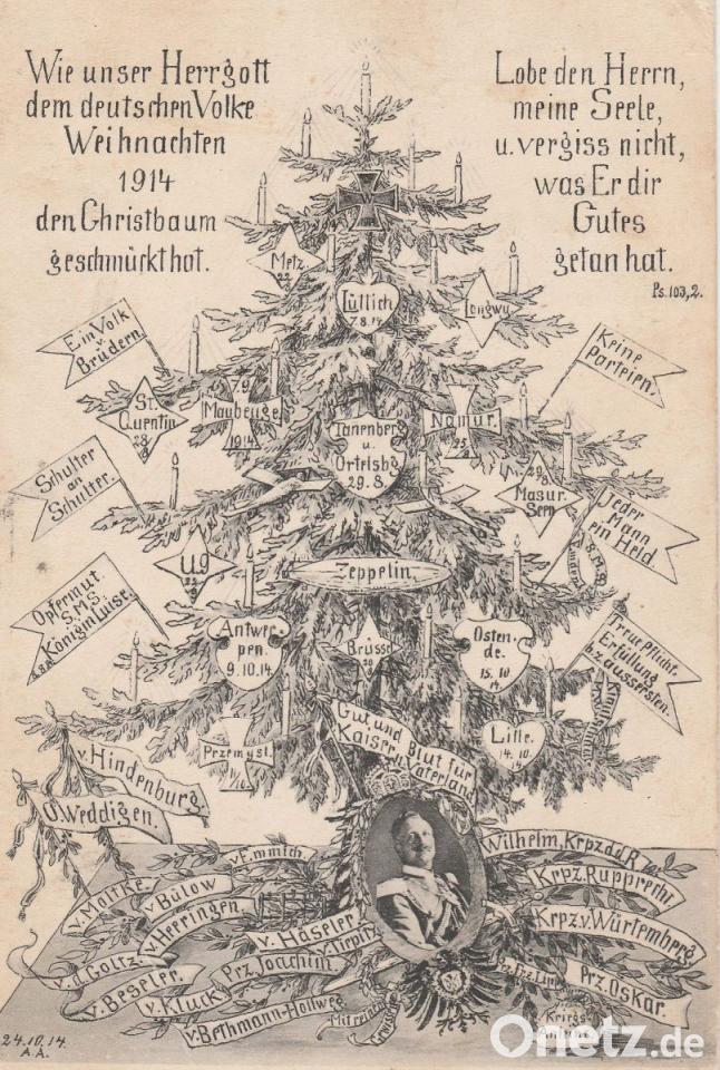 Weihnachtskarten Von Der Front Onetz
